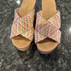 Colorful Woven Platform Sandals